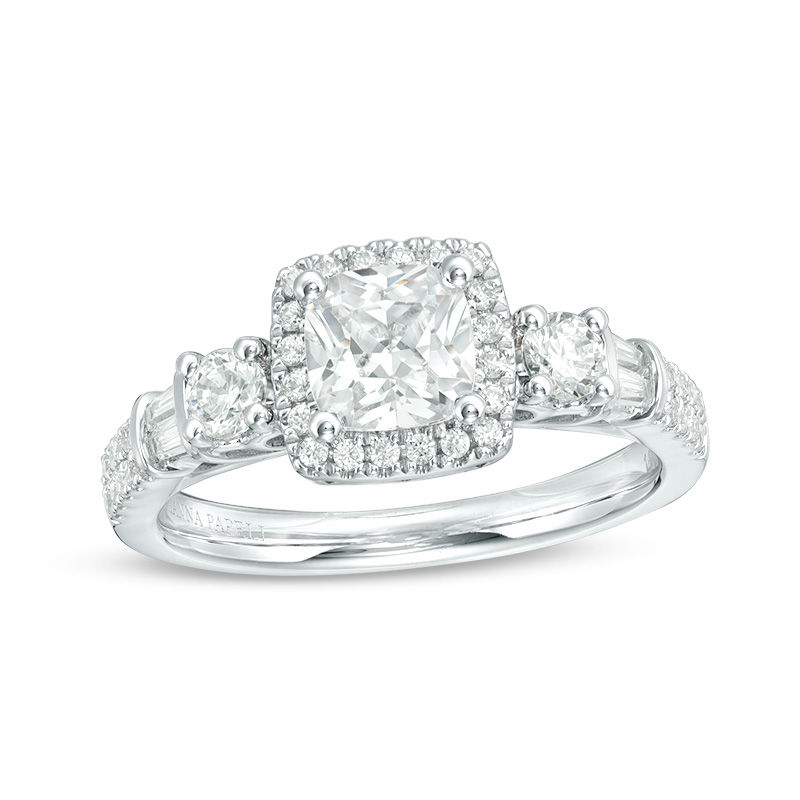 Adrianna Papell 1 50 Ct T W Certified Cushion Cut Diamond Frame