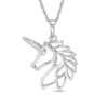 Thumbnail Image 1 of Unicorn Silhouette Pendant in Sterling Silver