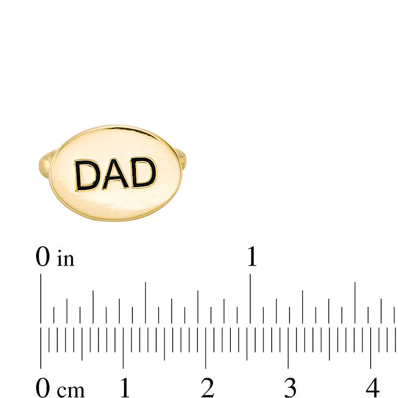 Main Image 2 of Men's Round Engravable Cuff Links in Sterling Silver with 14K Gold Plate (1 Line)