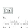 Thumbnail Image 2 of Men's Curved Facet Engravable Rectangle Cuff Links in Sterling Silver (1 Line)