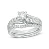 Thumbnail Image 1 of 1.20 CT. T.W. Canadian Certified Diamond Bypass Bridal Set in 14K White Gold (I/I2)