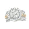 Thumbnail Image 1 of 2.00 CT. T.W. Diamond Double Frame Crossover Multi-Row Vintage-Style Engagement Ring in 14K Two-Tone Gold