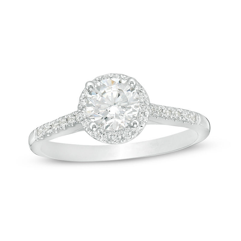 Celebration Canadian Ideal 1.00 CT. T.W. Diamond Frame Engagement Ring in 14K White Gold (I/I1)|Peoples Jewellers