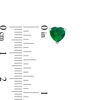 Thumbnail Image 2 of 6.0mm Heart-Shaped Lab-Created Emerald Solitaire with Scroll Side Accents Stud Earrings in Sterling Silver