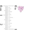 Thumbnail Image 3 of 6.0mm Heart-Shaped Lab-Created Pink Sapphire Solitaire with Scroll Side Accents Stud Earrings in Sterling Silver
