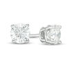 Thumbnail Image 1 of 0.90 CT. T.W. Certified Canadian Diamond Solitaire Stud Earrings in 10K White Gold (J/I2)