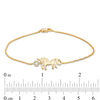 Diamond Accent Unicorn Bracelet in Sterling Silver with 14K Gold Plate -7.5"