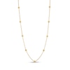 Thumbnail Image 1 of 3.0mm Diamond-Cut Brilliance Bead Station Choker Necklace in 10K Gold - 17"