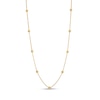 Thumbnail Image 0 of 3.0mm Diamond-Cut Brilliance Bead Station Choker Necklace in 10K Gold - 17"