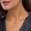 Thumbnail Image 2 of 3.0mm Diamond-Cut Brilliance Bead Station Choker Necklace in 10K Gold - 17"