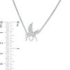 Thumbnail Image 2 of 0.085 CT. T.W. Diamond Winged Unicorn Necklace in Sterling Silver - 17.25"