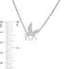 Thumbnail Image 3 of 0.085 CT. T.W. Diamond Winged Unicorn Necklace in Sterling Silver - 17.25"