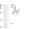 Thumbnail Image 3 of 0.115 CT. T.W. Diamond Winged Bucking Unicorn Stud Earrings in Sterling Silver