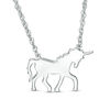 Thumbnail Image 1 of Unicorn Necklace in Sterling Silver - 17.5"