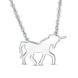 Unicorn Necklace in Sterling Silver - 17.5&quot;