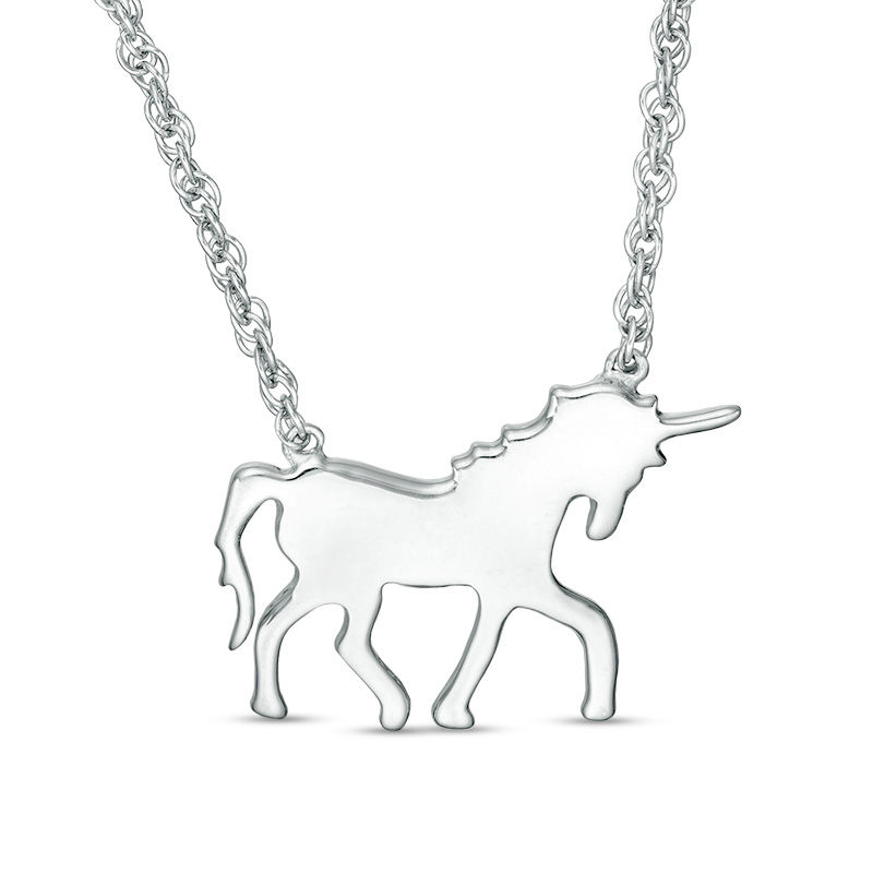 Unicorn Necklace in Sterling Silver - 17.5"|Peoples Jewellers