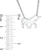 Thumbnail Image 2 of Unicorn Necklace in Sterling Silver - 17.5"