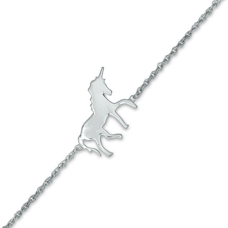 Prancing Unicorn Bracelet in Sterling Silver - 7.5"|Peoples Jewellers