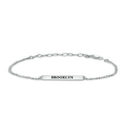 Engravable Name Bar Bracelet (1 Line) - 9.25"