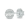 Thumbnail Image 1 of 0.10 CT. T.W. Diamond Swirl Stud Earrings in Sterling Silver