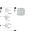 Thumbnail Image 2 of 0.25 CT. T.W. Composite Diamond Cushion Frame Vintage-Style Stud Earrings in 10K White Gold