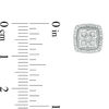 Thumbnail Image 3 of 0.25 CT. T.W. Composite Diamond Cushion Frame Vintage-Style Stud Earrings in 10K White Gold