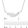 Thumbnail Image 2 of 0.04 CT. T.W. Diamond Bypass Vines Necklace in Sterling Silver - 16.7"