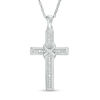 Thumbnail Image 0 of Diamond Accent "X" Cross Pendant in Sterling Silver