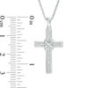 Thumbnail Image 1 of Diamond Accent "X" Cross Pendant in Sterling Silver