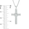 Thumbnail Image 2 of Diamond Accent "X" Cross Pendant in Sterling Silver