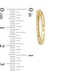 Diamond-Cut Three Hoop Earrings Set in 10K Tri-Tone Gold