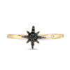 Thumbnail Image 2 of Black Spinel Star Open Shank Ring in Sterling Silver with 14K Gold Plate