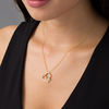 Thumbnail Image 2 of 0.117 CT. T.W. Diamond Infinity and Swirl Heart Pendant in Sterling Silver with 14K Gold Plate