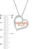 Thumbnail Image 2 of Unstoppable Love™ 0.04 CT. T.W. Diamond "MOM" Tilted Heart Pendant in Sterling Silver with 14K Rose Gold Plate