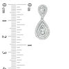 Thumbnail Image 3 of 0.58 CT. T.W. Diamond Frame Teardrop Earrings in 10K White Gold