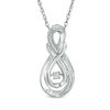 Thumbnail Image 0 of Unstoppable Love™ Diamond Accent Layered Infinity Pendant in Sterling Silver