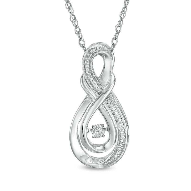 Unstoppable Love™ Diamond Accent Layered Infinity Pendant in Sterling Silver|Peoples Jewellers