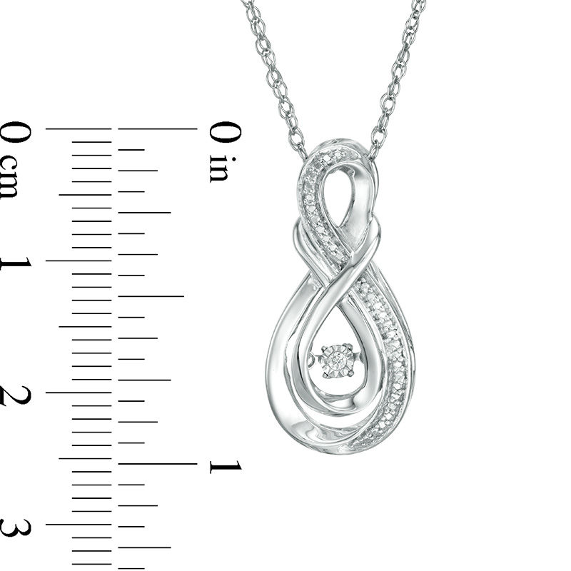 Main Image 2 of Unstoppable Love™ Diamond Accent Layered Infinity Pendant in Sterling Silver