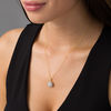 0.37 CT. T.W. Composite Diamond Double Cushion Frame Pendant in 10K Gold