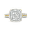 Thumbnail Image 4 of 0.37 CT. T.W. Diamond Double Cushion Frame Ring in 10K Gold
