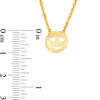 Thumbnail Image 2 of Smiley Face with Heart-Eyes Necklace in Sterling Silver with 14K Gold Plate