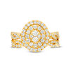 Thumbnail Image 3 of 0.69 CT. T.W. Composite Diamond Double Oval Frame Twist Bridal Set in 10K Gold