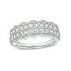 Thumbnail Image 0 of 0.95 CT. T.W. Diamond Double Row Scallop-Edge Band in 10K White Gold