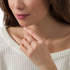 Thumbnail Image 2 of 0.115 CT. T.W. Diamond Heart and Heartbeat Ring in 10K Rose Gold