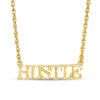 Thumbnail Image 0 of "HUSTLE" Necklace in Sterling Silver with 14K Gold Plate - 17.25"