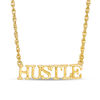 Thumbnail Image 1 of "HUSTLE" Necklace in Sterling Silver with 14K Gold Plate - 17.25"