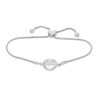 Thumbnail Image 0 of Smiley Face Bolo Bracelet in Sterling Silver - 9.5"