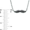 Thumbnail Image 2 of 0.085 CT. T.W. Black Diamond Mustache Necklace in 10K White Gold