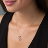 Thumbnail Image 2 of 0.115 CT. T.W. Diamond Dog with Collar Pendant in Sterling Silver