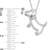 Thumbnail Image 3 of 0.115 CT. T.W. Diamond Dog with Collar Pendant in Sterling Silver